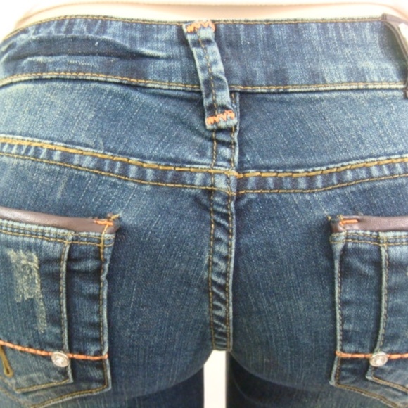 VO Virgin Only Jeans Women Dark Wash Rhinestone - Picture 10 of 15